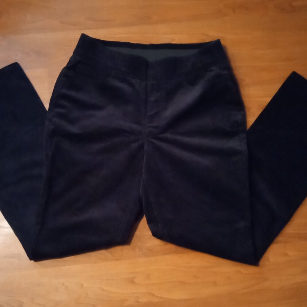 DENIM & Co Black Corduroy Baby Boot Cut Pants PXS Petite XS